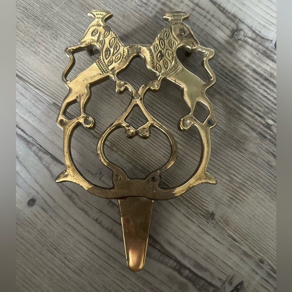 Vintage James River Collection Solid Forged Brass Unicorn Trivet - Picture 1 of 4